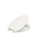 Brevia Elongated Toilet Seat With Quick Release Hinges And Quick Attach Hardware For Easy Clean Biscuit Color No Fuss Grip Tight Bumpers