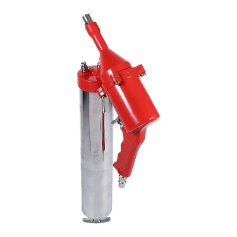 One Hand Grip Grease Gun With Pneumatic Air Pump And Extension Set For Home Shop And Outdoor Use Heavy Duty Metal Construction 14 Oz