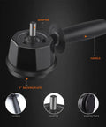 Close-up of the Forced Dual Action Polisher Adapter Kit With Three Polishing Pads for Cordless Drill, showing adapter and handle.