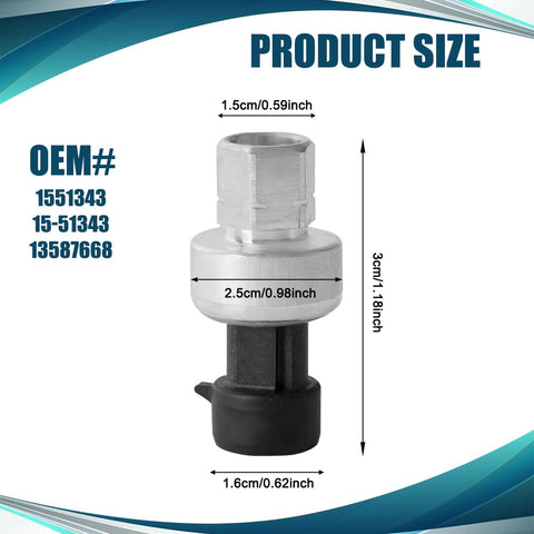 AC Pressure Sensor Switch Replacement High Pressure Sensor For Auto Air Conditioning System OEM 1551343 13587668