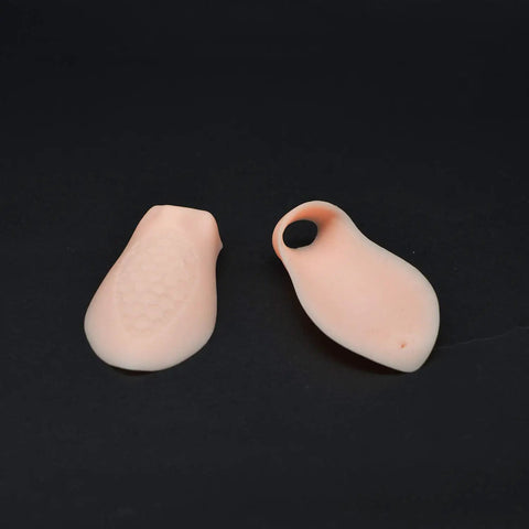 Pair of pink silicone Pinky Toe Protector And Bunion Corrector Gel Separator Cushion Sleeve Set Of 10 Soft Silicone Toe Protectors.