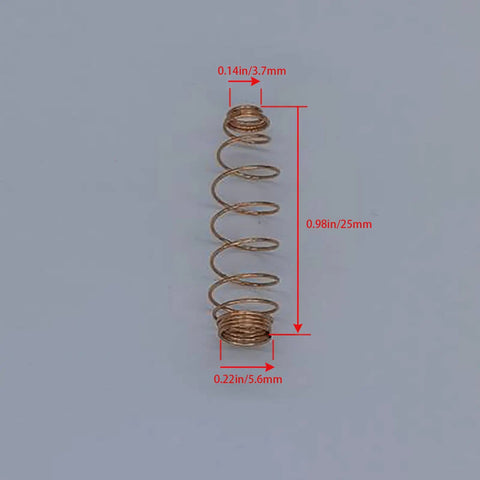 Beef Up Your Upright Piano Action With This Vertical Copper Springs Kit 90 Piece Linkage Spring Set Replacement Parts For Piano Maintenance Accessories High Elastic Springs For Smooth Play single spring measurement