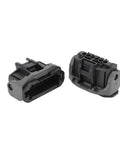 Heavy Duty Six Pin Automotive Connector With Sheathed Wire Harness And Reinforced Contacts For Plug And Play Truck Cab Wiring No Headache Straight Up Reliable Fitment, showing two connector pieces.
