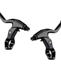 Universal Aluminum Alloy Bike Brake Levers Set For Mountain Road Folding And Kids Bikes Lightweight Durable Grippy Hand Levers 2.2cm Diameter Black Finish Easy Grip Upgrade For Better Stopping Power