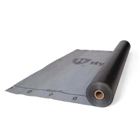 Heavy Hitter Synthetic Roof Underlayment Backed By A Lifetime Warranty For Tough Roof Replacement Jobs featuring a rolled synthetic roofing fabric.