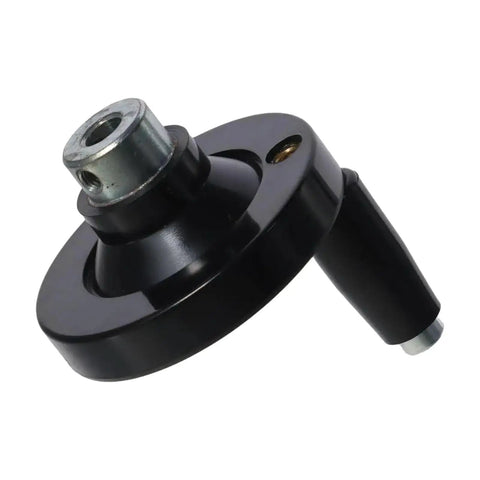 Heavy Duty 63mm Hand Wheel Revolving Crank Handle With 8mm Bore For Milling Machine, showing smooth spin adjustment design.