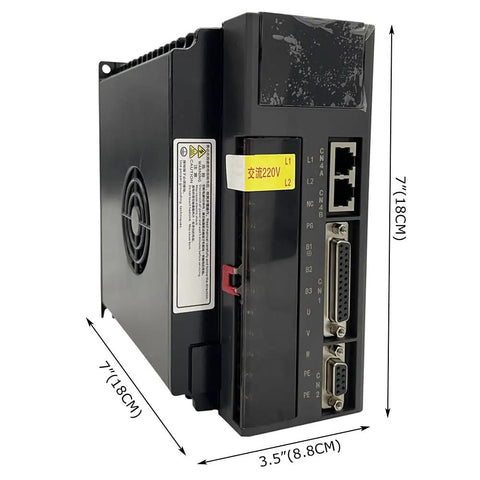 AC Servo Motor And Driver Set 15N.M 3.8KW CNC Control System Kit with ports and dimensions 220V 13015025