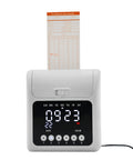 Heavy Duty Time Clock Punch Machine Bundle Includes Fifty Cards For Small Business And Office Password Unlocked Attendance Tracker displaying time and date.