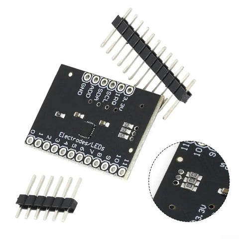 Ten Pack Capacitive Touch Sensor Modules With Twelve Configurable Electrodes And Simulated Thirteenth Channel PCB board
