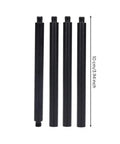 Heavy Duty Black Industrial Connector Lamp Post Kit 40cm Rod Tube Shaft With 1/4 Threaded Ends For Secure DIY Craft Rebuilding And Solid Metal Assembly Fit, set of four 10cm metal rods.