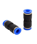 Two Three Eighths Inch Plastic Straight Union Tube Fittings Pneumatic Connector For Air And Vacuum Lines