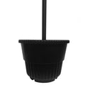 Black planter base of Outdoor Solar Lamp Post With Triple Head LED Lanterns And Planter Base Black Sun Powered Light For Yard And Garden Decor
