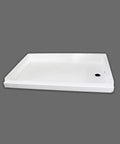 Shower Pan 24x24 White Square Shower Base, Durable White Shower Tray With Easy Install, Slip Resistant Surface, Low Profile
