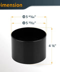 Supercharge Your Workshop Setup With This Badass Heavy Duty Dust Collector Y Fitting And Precision Splice Kit 6 To 4 Inch Hose Reducer For Shop Vac 2 Pack, dimensions of black hose reducer.