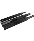 Three Fold Full Extension Telescopic Drawer Slides With Ball Bearing Undermount, 14 Inch Black, Cold Rolled Steel Build In View