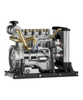 Hands On 1/10 Scale Metal OHV Inline Four Engine Model Kit With Cooling System For Mechanical Engineering Education, 300+ Piece Educational Science Experiment Kit That Actually Works, front view