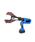 Cordless Hydraulic Rebar Cutter And Cable Cutter Machine For Copper Aluminum Wires One Hand Operation Electric Wire Stripping Tool For Construction Site Work Heavy Duty Cutting Job, shown from the side.