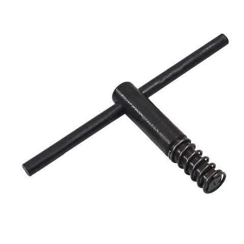 5C Collet Lathe Chuck Closer With One And A Half By Eight Threaded Adapter For Lathe Ready To Go, T-handle and spring detail