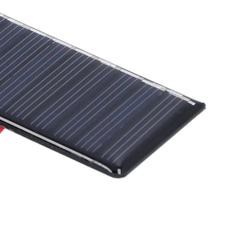 Close-up of a 2 Pack Small Solar Panel Modules 5V Micro Polysilicon Glue On Panels 0.3W For Low Power Electrical Appliances Emergency Lights