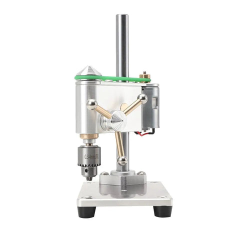 High-Performance Precision Benchtop Drill Press With Jt0 Chuck, 360-Degree Rotation And Variable Speed 400-4500Rpm shown from the front angle.