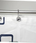 12 Pack Glide Shower Ring Hooks for Curtain and Liner on rod, Stainless Steel White Finish, Smooth Glide