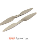 Pair Of RC Propellers 8X4.5 9X4.5 10X4.5 11X4.5 Inch CW CCW Two Vane Glass Fiber Nylon Hybrid Propellers With Grey Coating And Adapter Rings
