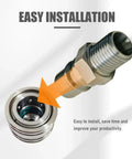 M16 M14 Quick Connect Adapter Kit For Mini Excavator Straight Through Unvalved Coupler Fits Thumb Tilt Bucket Tool Pro Setup Two Female Four Male Parts No Leak Hydraulic Fittings 1 To 3 Ton Jobs Slick And Strong Pieces For Real Crew. easy installation view of M16 M14 hydraulic adapter