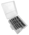 5-piece tap extractor set in a plastic case, including M5 to M8 sizes. Tap Extractor Set 4 Flute Broken Head Remover For Stripped Taps Durable Steel