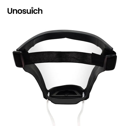 Back view of Hydrogen Face Mask With H2 Gas For Deep Hydration And Antioxidant Skincare Full Face Hydrogen Inhalation Mask with black strap