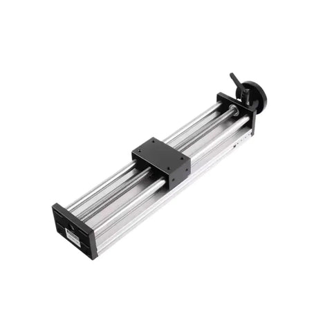 Workhorse Linear Guide System With Ball Screw SFU1204 Handwheel, Manual Sliding Table 100 To 500 mm Stroke, Precision Bearing Steel Chrome Plated