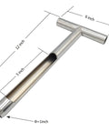12 Inch Stainless Steel T Style Soil Probe For Garden And Lawn Care With Reusable Sampler Bags Easy Core Extraction Tool