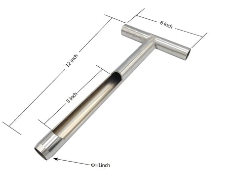 12 Inch Stainless Steel T Style Soil Probe For Garden And Lawn Care With Reusable Sampler Bags Easy Core Extraction Tool
