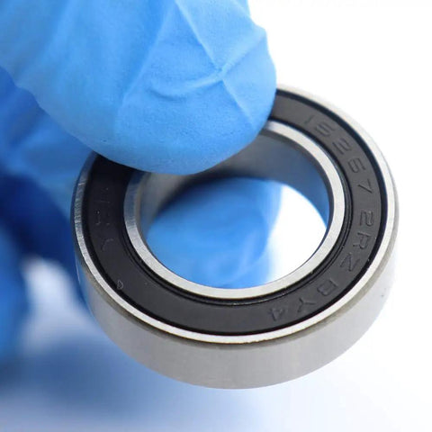 Close-up of 15x26x7mm Ball Bearing Set For Bicycle Rear Hubs Chrome Steel Rubber Sealed Smooth Spin Low Friction ISO 492 2005 Standard