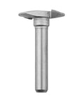 Top Tier Deskbloom Keyhole Router Bit Set For Smooth T Slot Cutting With Bevel Tip Design On MDF Plywood Hardwood And Solid Wood Workpieces For Pro Woodworkers Needing Clean Grooves Without Burrs, close-up of bit
