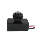 2 Pack DC 8-50V Photoelectric Light Control Switch Dusk To Dawn Sensor For Outdoor Lighting, 5A Photocell Switch, black housing, three wires.
