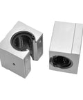 Set Of 4 Aluminum Block SBR10UU 30mm Linear Motion Ball Bearing Slide Blocks For SBR30 Linear Guide Rails Heavy Duty Beefy Pro Grade CNC Milling And Robotics Projects, silver aluminum bearing blocks