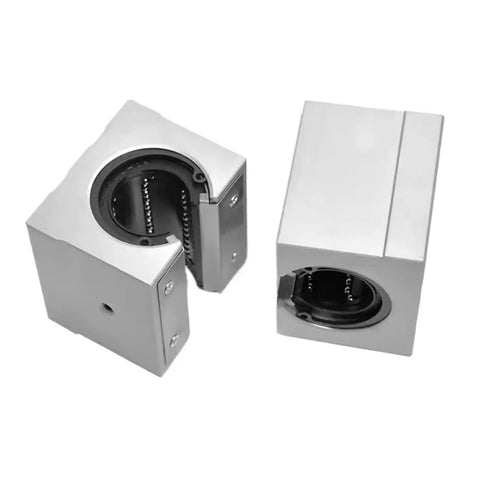 Set Of 4 Aluminum Block SBR10UU 30mm Linear Motion Ball Bearing Slide Blocks For SBR30 Linear Guide Rails Heavy Duty Beefy Pro Grade CNC Milling And Robotics Projects, silver aluminum bearing blocks