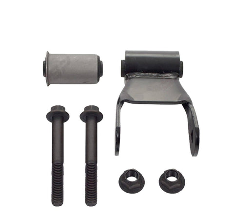 Leaf Spring Shackle Repair Kit Direct Bolt In With Bushing And Mounting Hardware For 1997 To 2010 Dodge Dakota And 2000 To 2003 Ram 1500 Rear Suspension Includes Two Shackles Two Spring Bushings Four Mounting Bolts And Four Lock Nuts