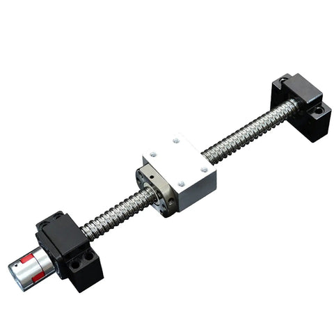Ballscrew End Supports BK15 BF15 For SFU RM 2005 2010 20mm CNC Ball Screw Machines Low Noise Dustproof Ring Smooth Operation Easy Install With Lock Nut And Circlip Durable Carbon Steel Build, shown with 20mm ball screw and coupler