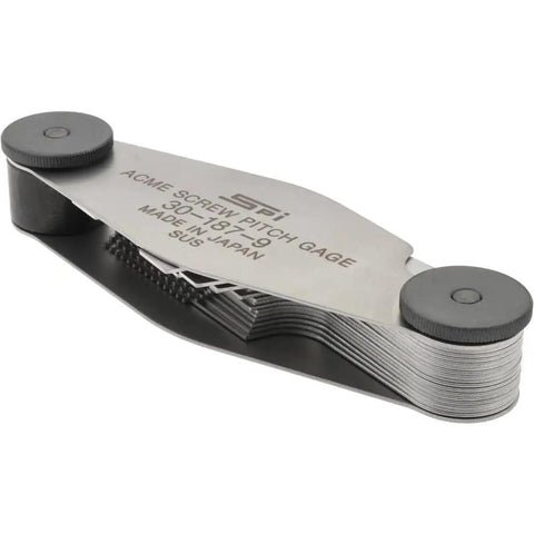 Stainless Steel Acme Screw Pitch Gauge With 16 Leaves For 1 To 12 TPI And 29 Degree Thread Angle Swing Out Leaves