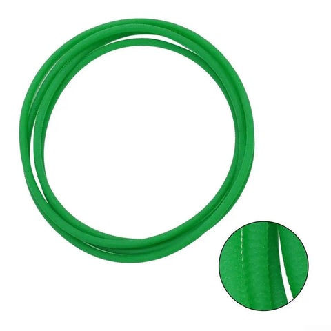 Roller Drive Replacement Belt For Bike Trainer, 5mm Wide, 185cm Perimeter, Green TPU Exercise Roller, close-up texture view