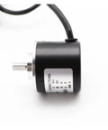 Side view of Two Phase Rotary Encoder With Optical Incremental Precision Plug And Play 400 Pulses Per Revolution 5 To 24V DC 1.5 Meter Cable LPD3806 600BM And 400BM Pulse Options