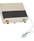 No Fuss Electric Tankless Water Heater Delivers Instant Hot Water On Demand with 4000W heating element, compact design and plumbing connections.