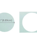 3.5 Inch Circle Lever Action Extra Large Craft Punch for Scrapbooking and Card Making showing punched circle and size measurement