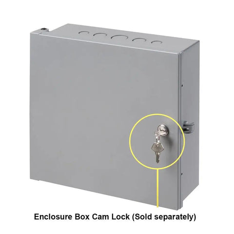 Non Metallic Electronic Equipment Enclosure Box 12 x 12 x 4 Inches Lockable Padlock Ready Latch UV Rated Heavy Duty Plastic Housing