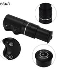 Beefy Bike Stem Riser And Fork Extender For Mountain, Road, BMX And Fixie Bikes, Adjustable Up To 115mm black aluminum alloy closeup