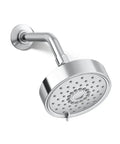 Purist Three Function Showerhead 2.5 Gpm Polished Chrome with Full Coverage Spray Pulsating Massage and Silk Spray