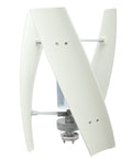 100W Vertical Axis Wind Turbine Kit For Home Power With Controller And 4 Blade Permanent Magnet Generator Built For Hybrid Solar Wind Systems That Delivers Plug And Play Power Quiet Durable Performance White 12V Wind Turbine, front view
