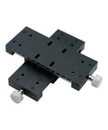 Dual XY Axis Motion Stage Cross Sliding Table With Stainless Steel Triangular Screw For Rock Solid Precision CNC X Axis Milling And Alignment, 40mm Travel On One Axis, 60mm On The Other, Smooth Manual Adjustment, top view