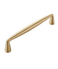 Bow Style Brass Cabinet Pulls For Kitchen And Bath, Easy Install Drawer Handles, Sleek Satin Finish, 128mm Center-To-Center Holes